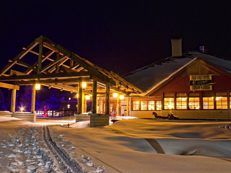 Old Faithful Snow Lodge in winter