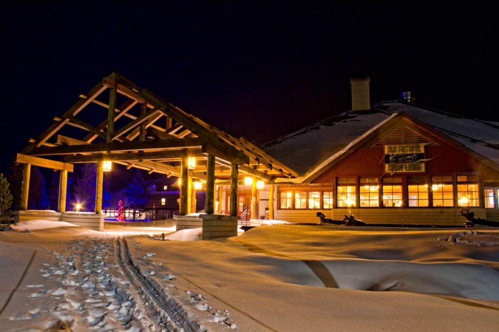 Old Faithful Snow Lodge Winter Exterior