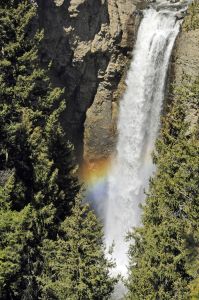 Tower Falls with rainbow