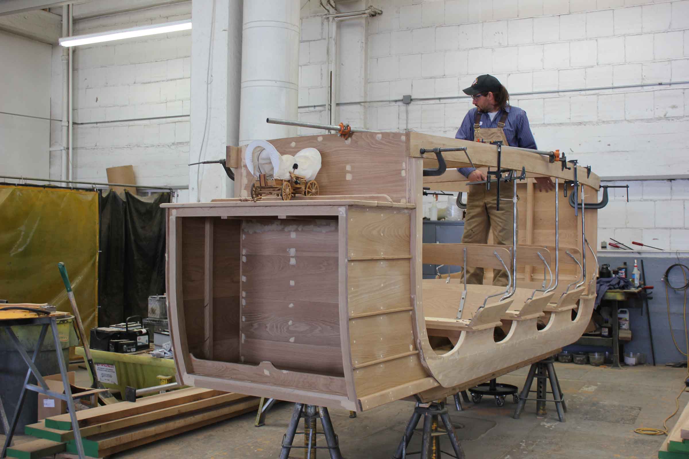 Stagecoach being built