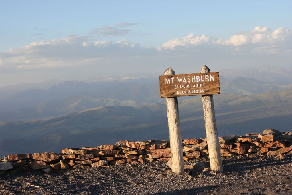 Mount Washburn Summit Sign