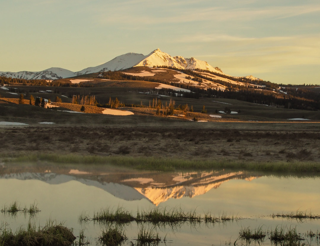Electric Peak Sunrise Reflection on Swan Lake Flats