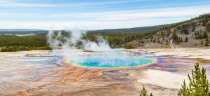 View from the Grand Prismatic Overlook Trail