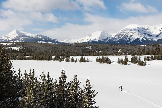 Skiing Swan Lake Flats