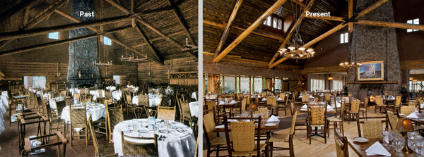 old faithful inn dining room past and present