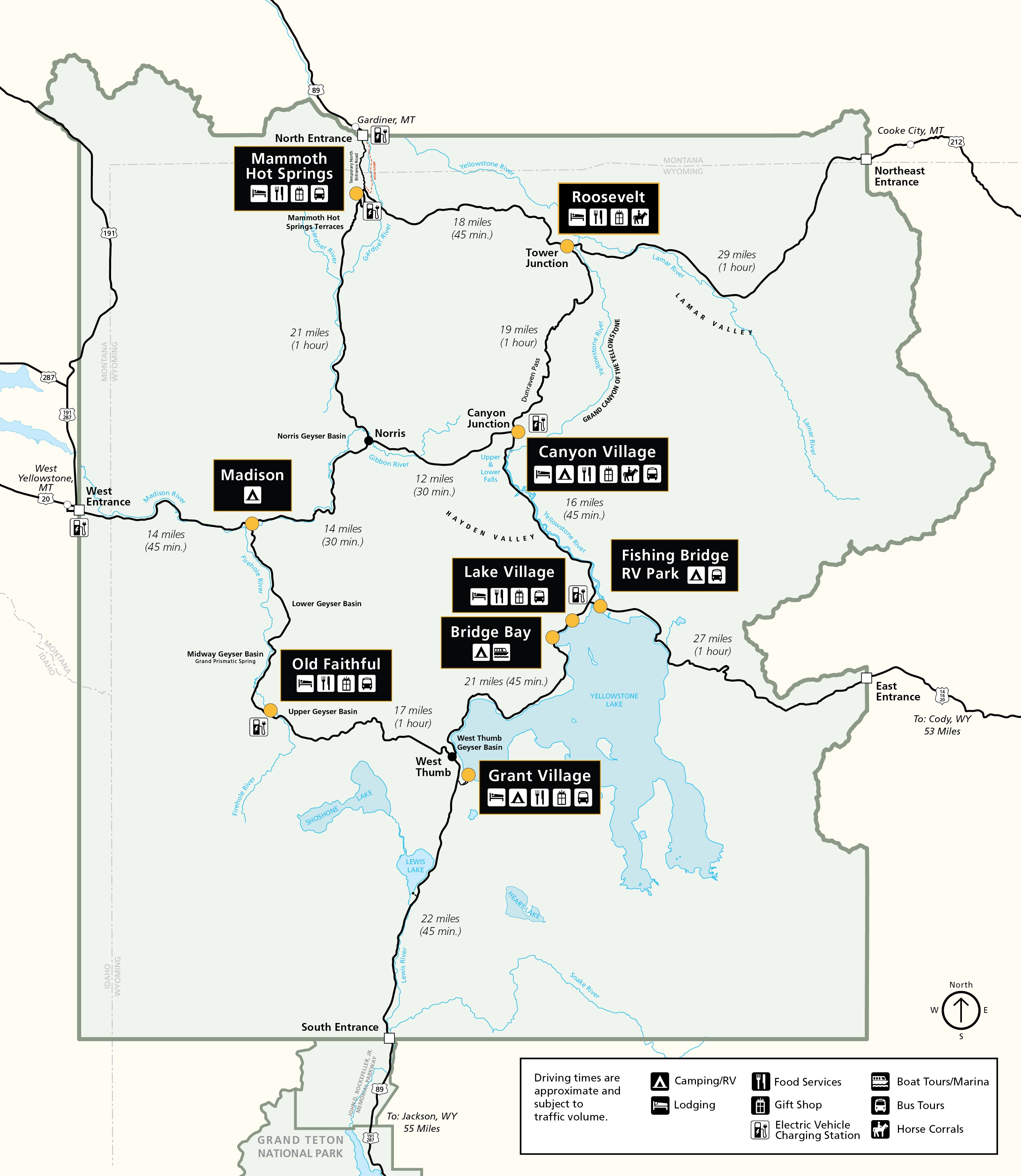 Yellowstone Lodging Map - Find Where to Stay When Visiting Yellowstone