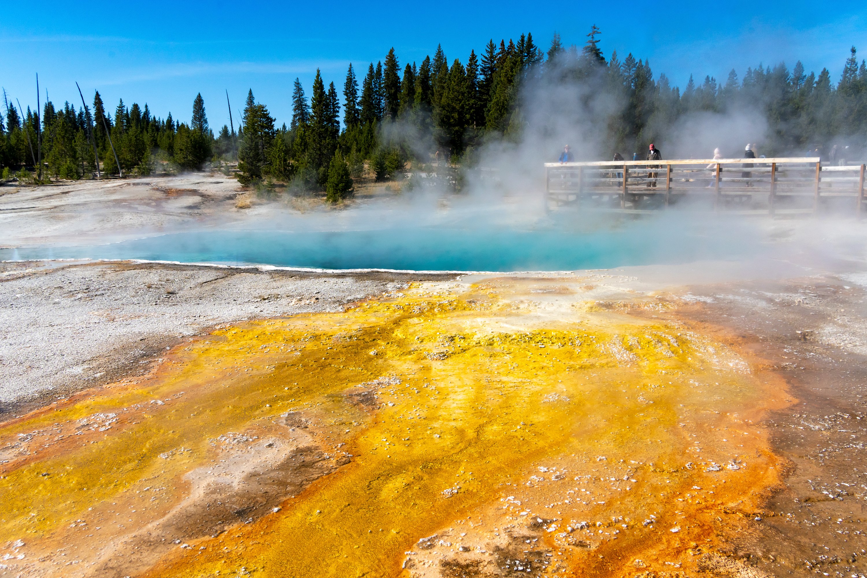 Black pool at West Thumb Geyser Basin