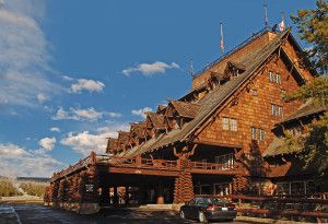 Old Faithful Inn exterior.