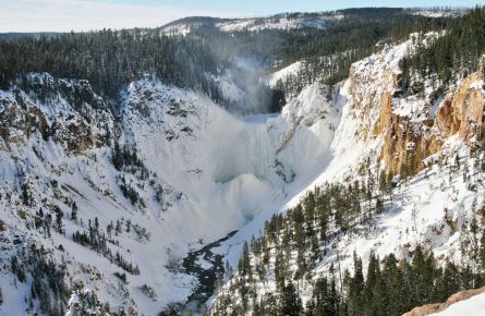 Grand Canyon of Yellowstone in winter