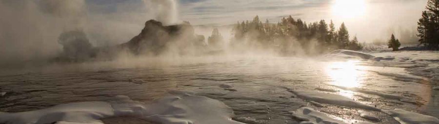 Winter view of Castle Geyser