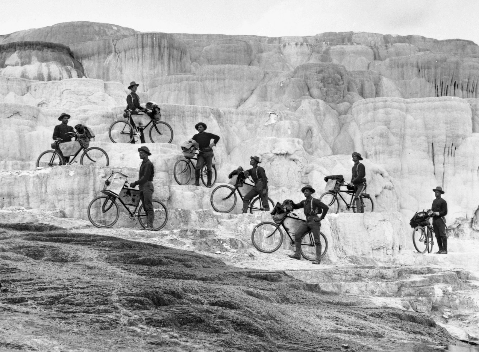 Buffalo Soldiers in Yellowstone Historic Photo