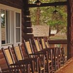 Empty chairs on Roosevelt Lodge porch