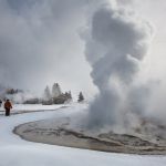 Geyser and Gazers in Winter