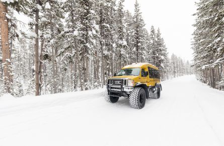 Snowcoach on North Rim Drive