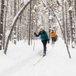 Cross-country skiing the Roller Coaster Trail