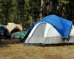 Tents at Bridge Bay campground