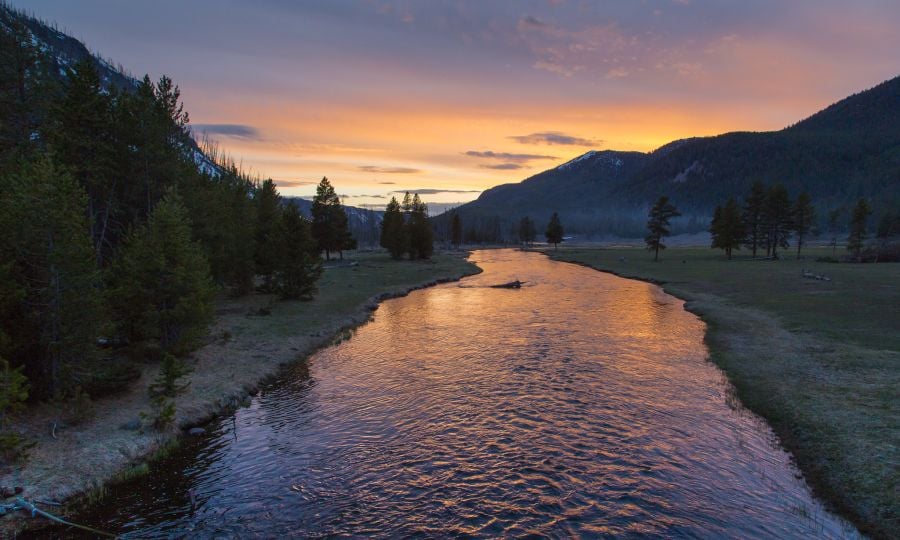 Sunset on the Madison River