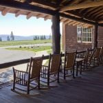 Rocking chair view at Lake Lodge