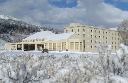 Mammoth Hot Springs Hotel Winter