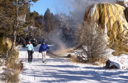 Two Cross-country Skiers At Mammoth