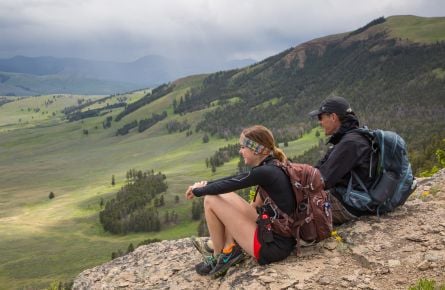 Enjoying the view from Specimen Ridge, Lamar Valley