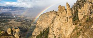 Rainbows-from-Bunsen-Peak-Mammoth-Hot-Springs