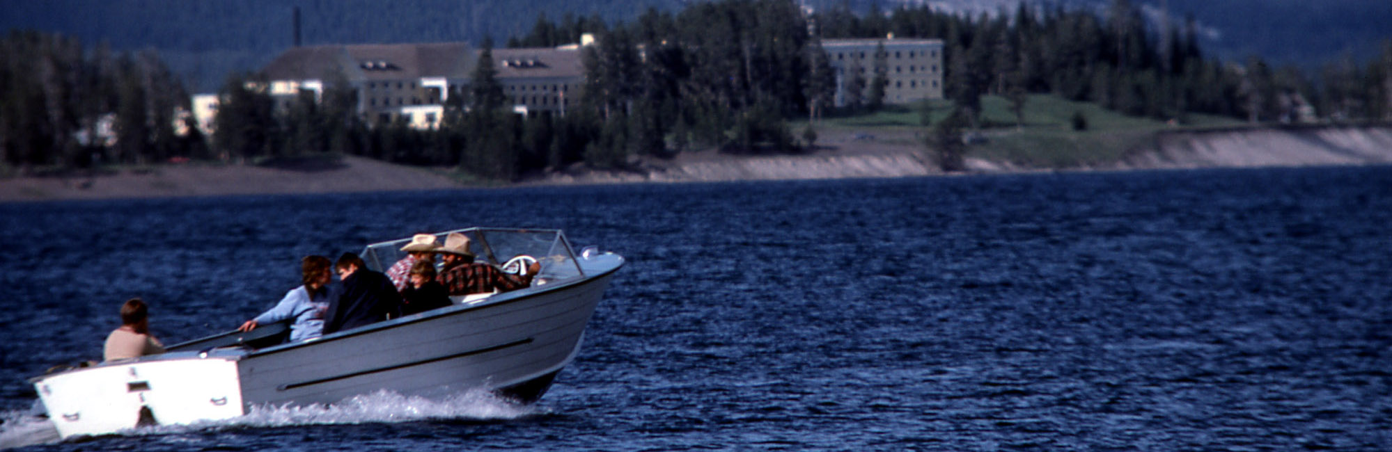 Boating on Yellowstone Lake;J Schmidt;1977 Yellowstone National Park