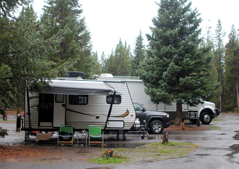 travel trailer camping yellowstone