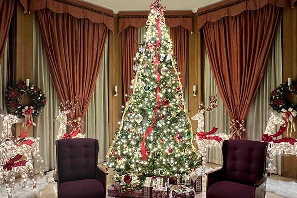 Mammoth Map Room Christmas Tree