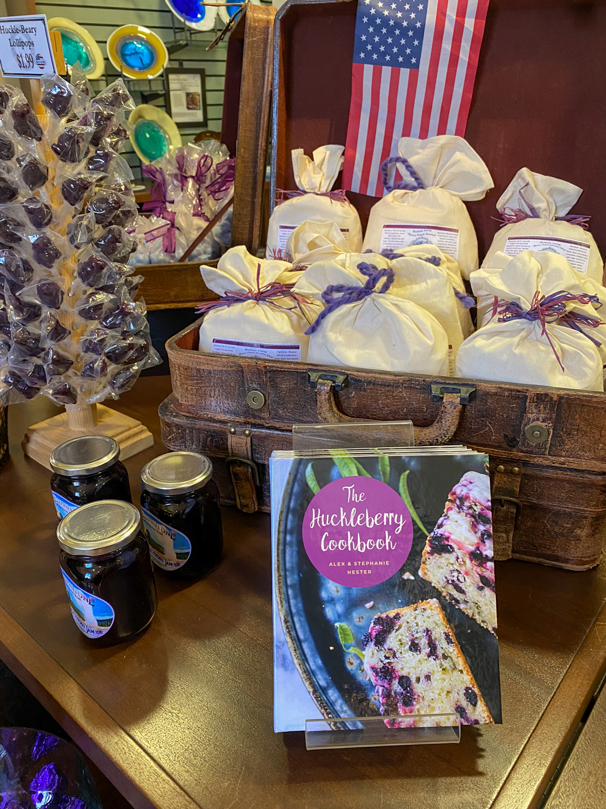 Huckleberry products at Lake Yellowstone Hotel Gift Shop