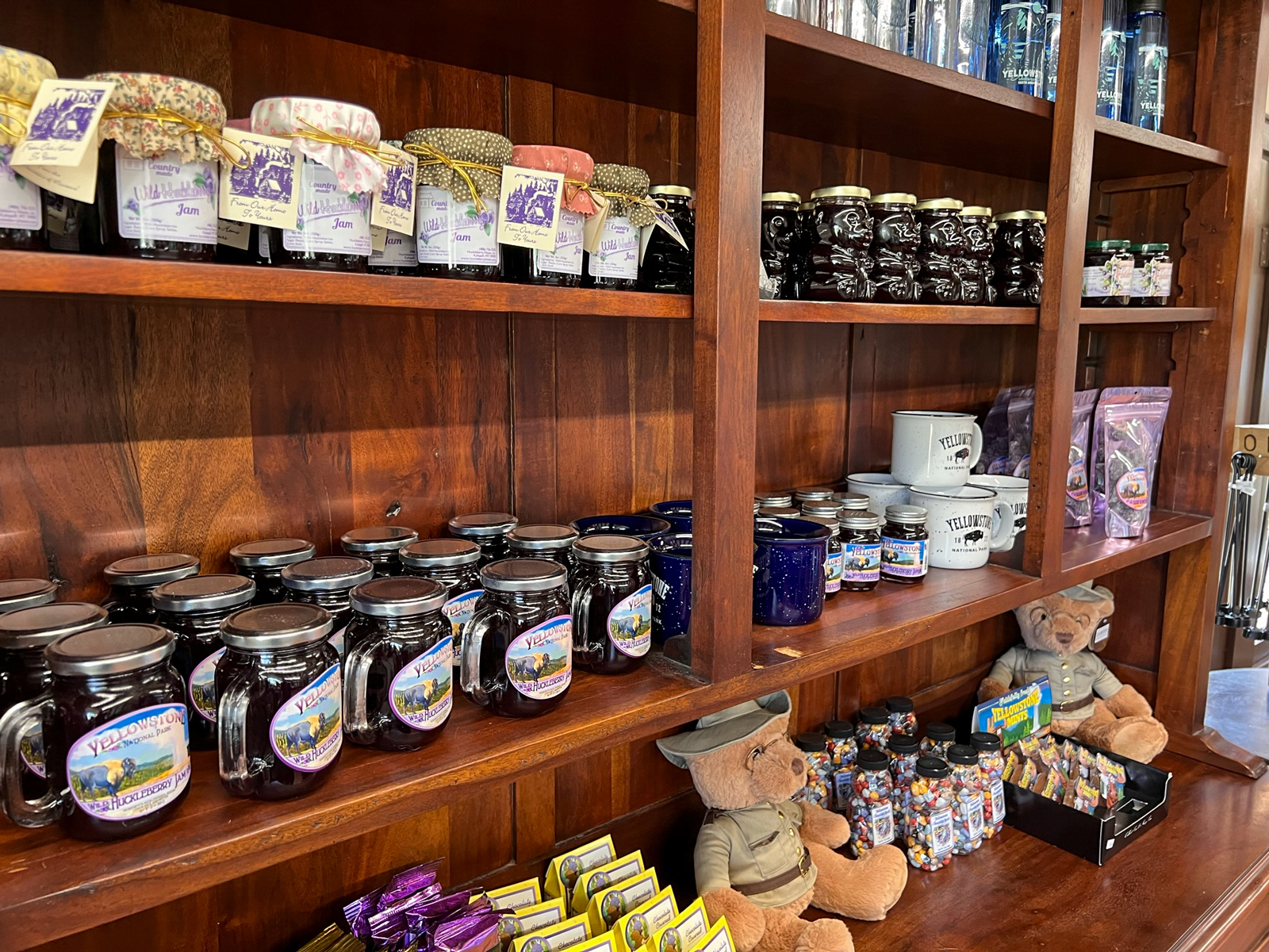 Huckleberry and food products at Roosevelt Mercantile