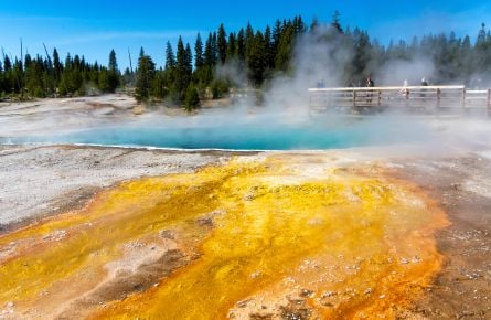 Black pool at West Thumb Geyser Basin