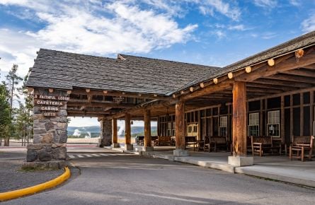 Entrance to Old Faithful Lodge