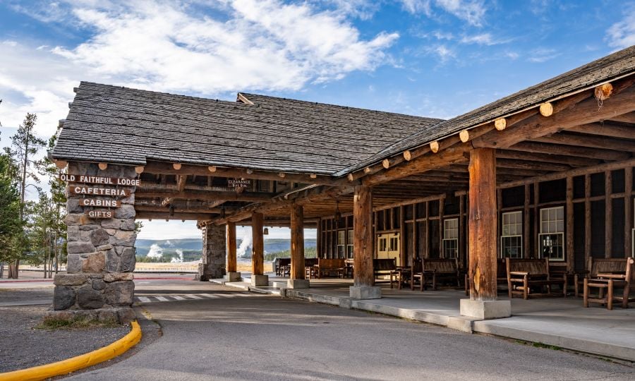 Entrance to Old Faithful Lodge