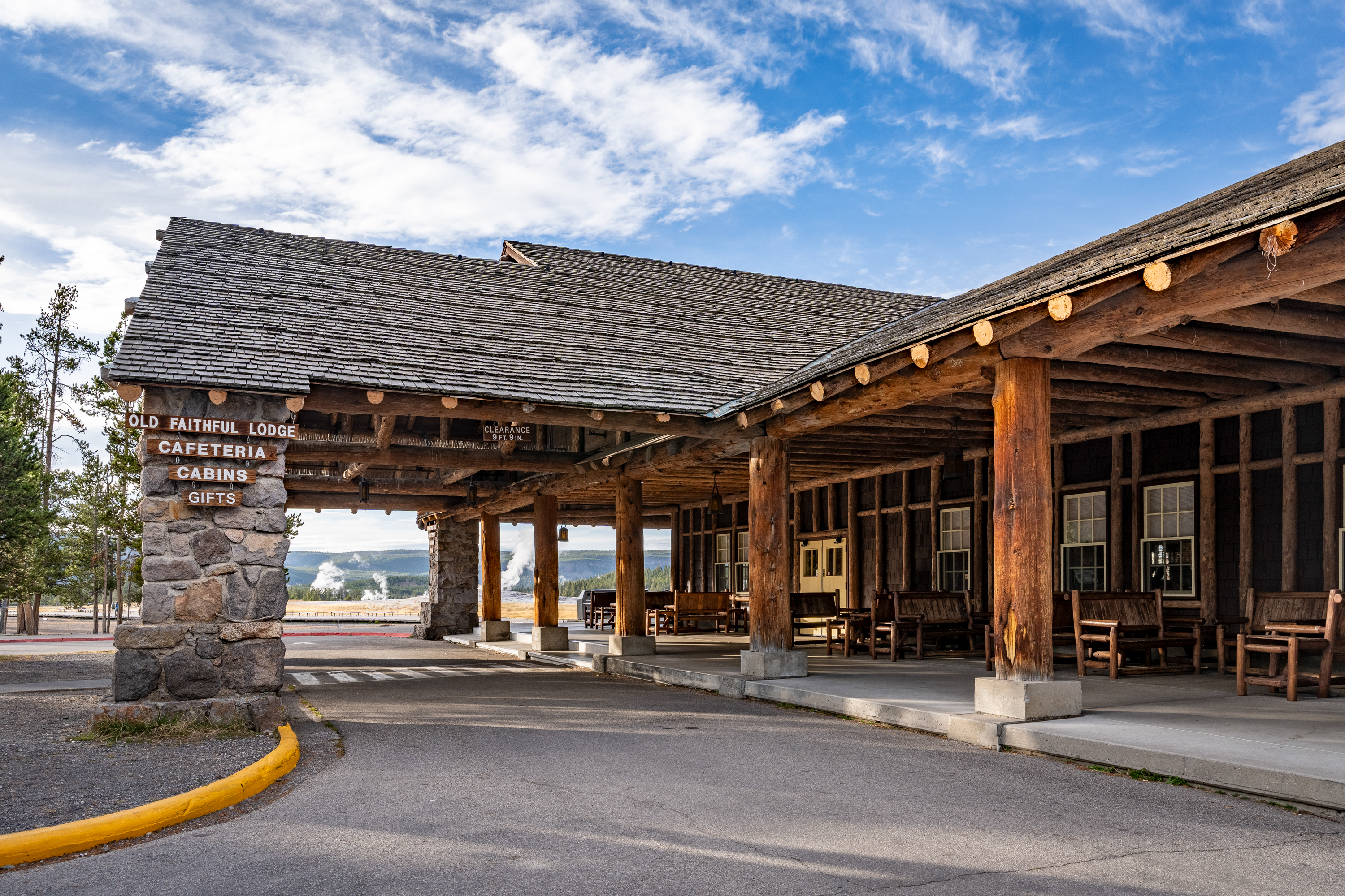 Entrance to Old Faithful Lodge