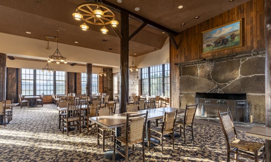 seating at Old Faithful Lodge dining