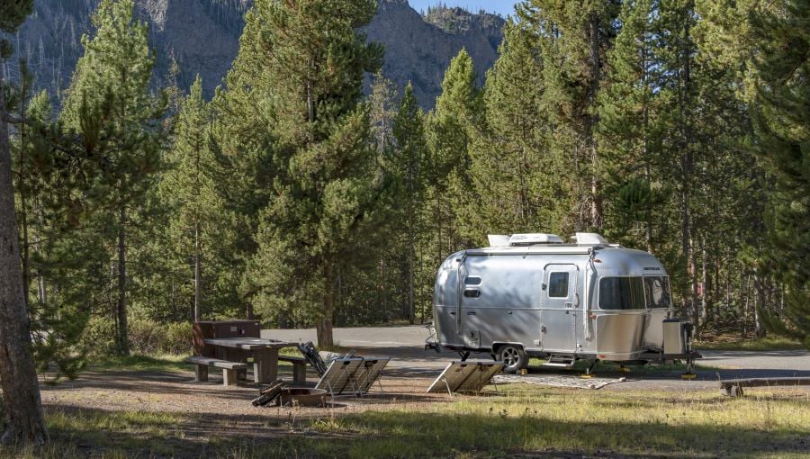 Airstream camping at Madison Campground