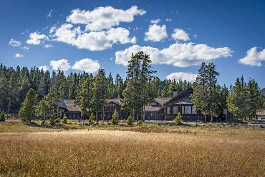 Exterior of Lake Lodge on a sunny day