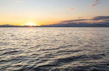 Sunrise on Yellowstone Lake